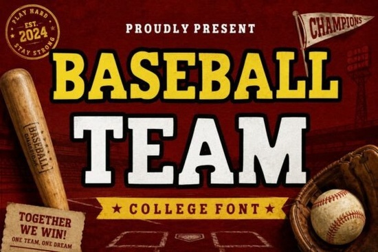 Baseball Team Font
